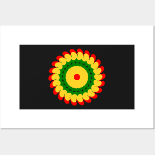 Clockwise rastafarian bulls eye that Posters and Art